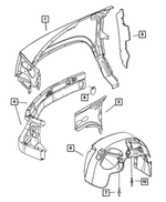 55359683AB - Body Sheet Metal Except Doors: Body Side Aperture Reinforcement, Left for Mopar Image