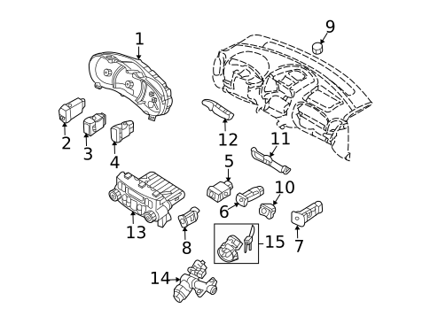 Cluster & Switches for 2006 Kia Sedona #0