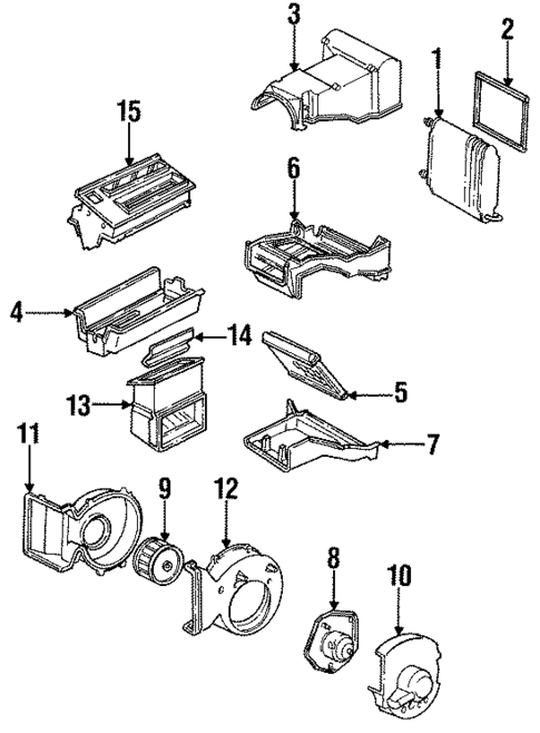 Evaporator & Heater Components for 1991 Chevrolet C2500 #0