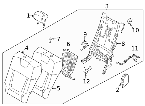 Passenger Seat Components for 2023 Hyundai Tucson #2