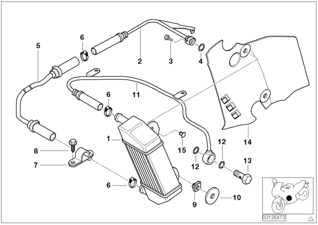46632328798 - : Air Duct, Oil Cooler, Right for BMW-Motorrad Image
