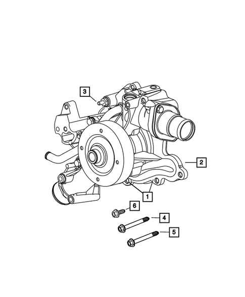 Water Pump and Related Parts for 2008 Dodge Ram 3500 #0