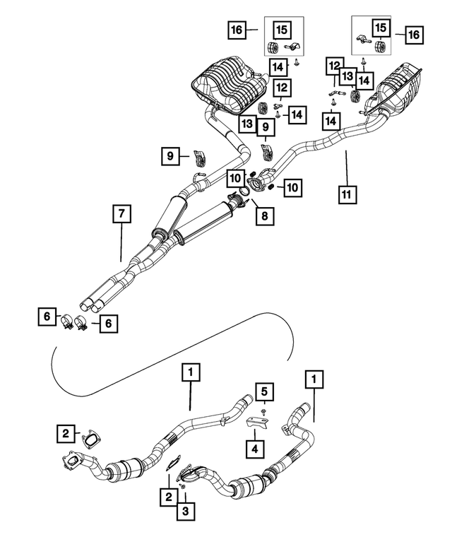 68038390AE - Exhaust: Front Pipe And Converter, Right for Mopar Image