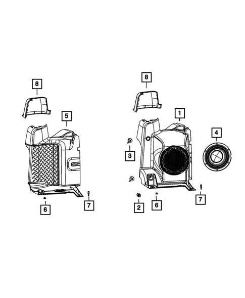 Panels-Moldings-Scuff Plates, Pillar, Cowl, 1/4 Panel Trim and Cargo Covers for 2015 Jeep Wrangler #1