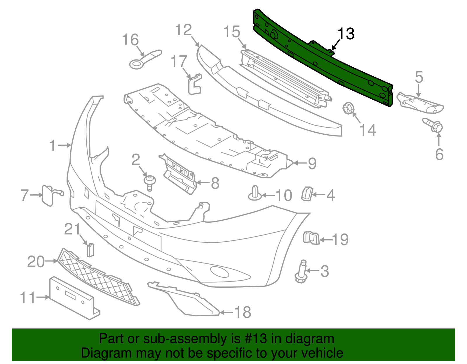 F20309MEMH 20172018 Nissan Versa Note Impact Bar Anicra Nissan