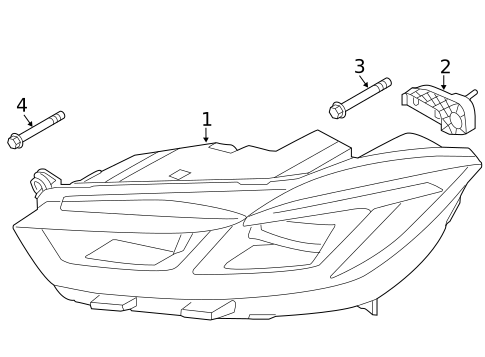 Headlamp Components for 2020 Jaguar I-Pace #1