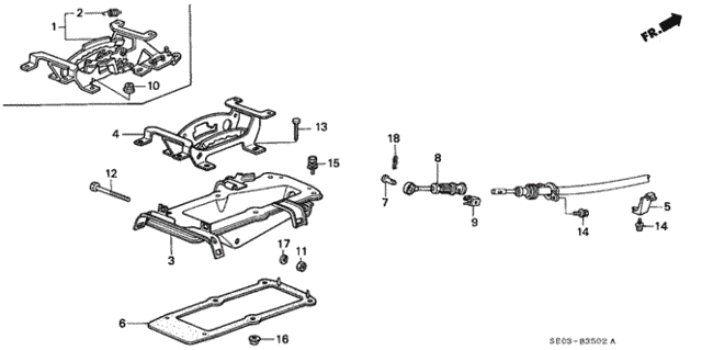 Select Lever Bracket for 1986 Honda Accord #0