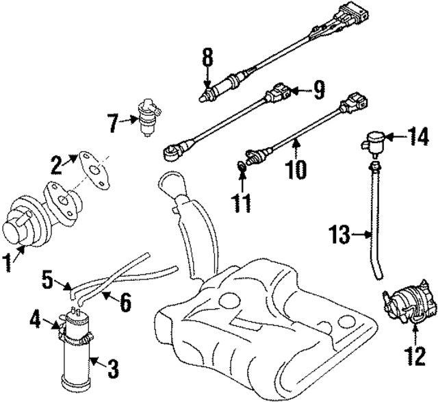 1H020182701C - Emission System: Vapor Canister Bracket for Volkswagen Image