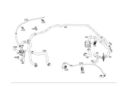 Heating Water Lines for 2013 Mercedes-Benz SL63 AMG #0