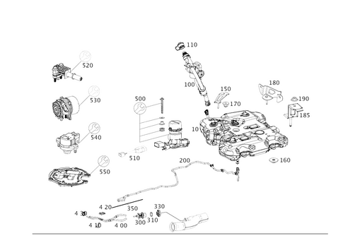 Adblue Container and Lines for 2016 Mercedes-Benz S550e #0
