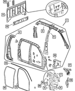 5142316AB - Body Sheet Metal Except Doors: Body Side Aperture Panel, Right for Mopar Image