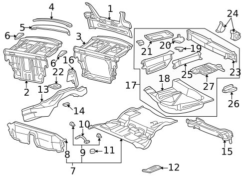 Rear Body for 2002 Mercedes-Benz CLK430 #2