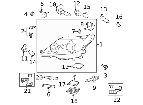Bulbs - Chassis for 2009 Lexus LS600h #3