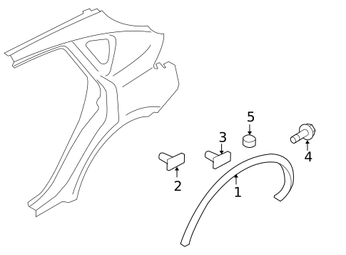 Exterior Trim - Quarter Panel for 2011 INFINITI FX50 #0
