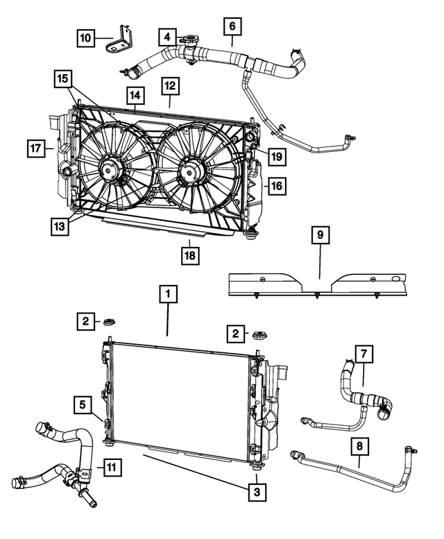 5181032AB - : Radiator Inlet Hose for Mopar Image