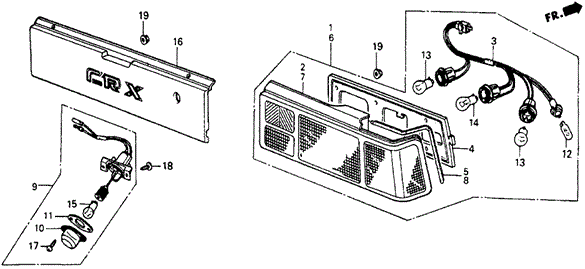 Taillight for 1987 Honda Civic #0