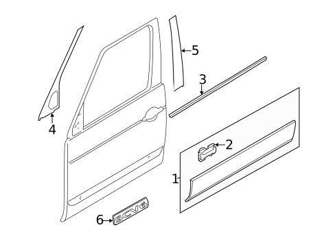 Exterior Trim - Front Door for 2015 Land Rover LR4 #0