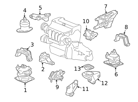 Engine & Trans Mounting for 2005 Honda Accord #1