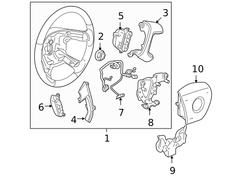 Steering Wheel & Trim for 2012 Cadillac Escalade #1