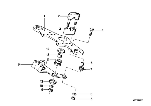 32711235879 - : Clamp Support, Black, Upper for BMW-Motorrad Image