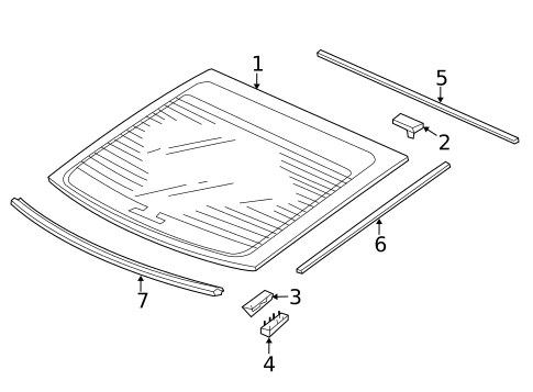 Glass & Hardware - Back for 2017 Honda Accord #1