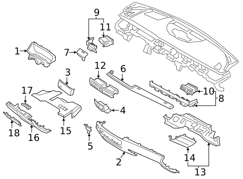 Instrument Panel Components for 2019 Kia K900 #0