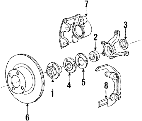 Front Brakes for 1987 Dodge Omni #0