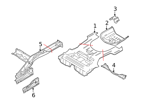 Rear Floor & Rails for 2008 Volvo S80 #0