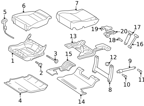 Rear Seat Components for 2002 Mercedes-Benz ML55 AMG #2