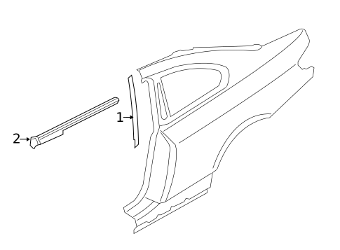 Exterior Trim - Quarter Panel for 2008 BMW 135i #1