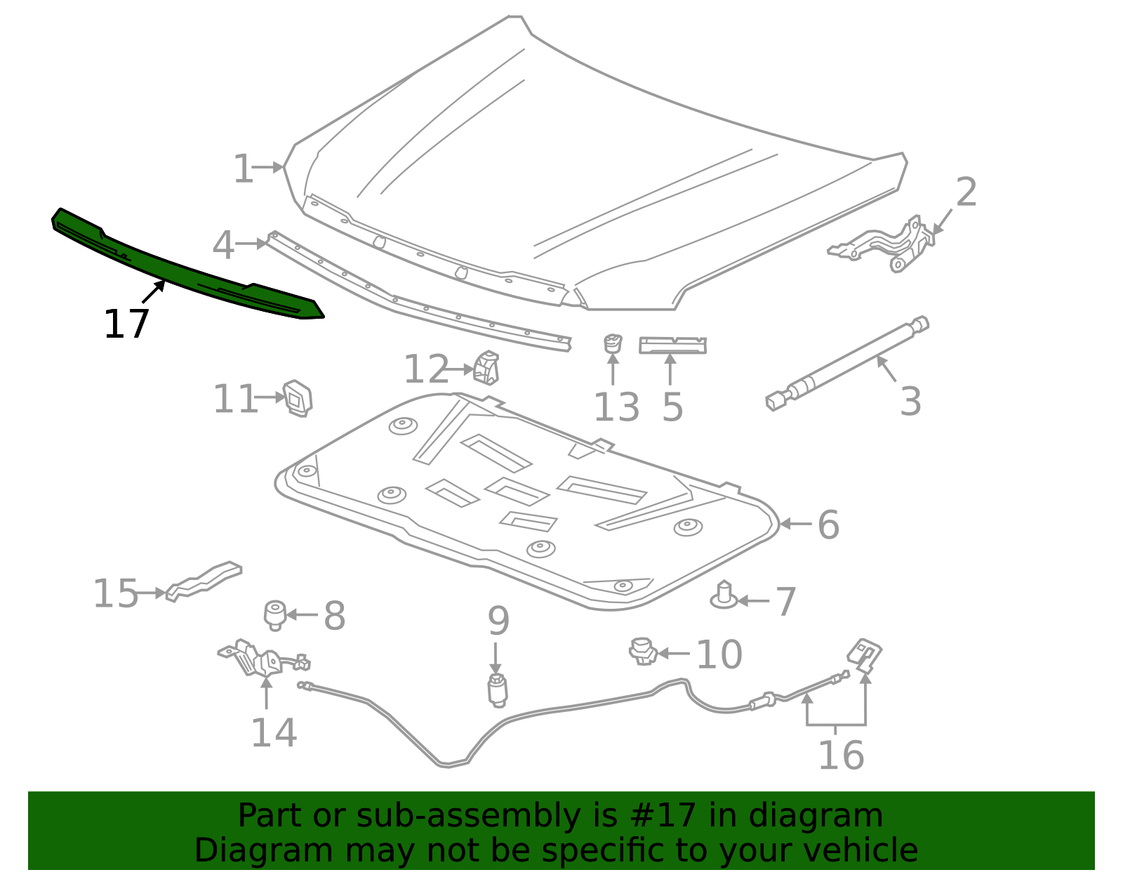 86563716 - Hood Molding 2024-2025 GMC | GM Parts Warehouse