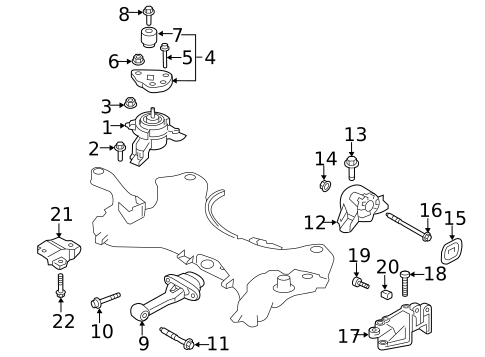 Engine & Trans Mounting for 2017 Hyundai Santa Fe #0