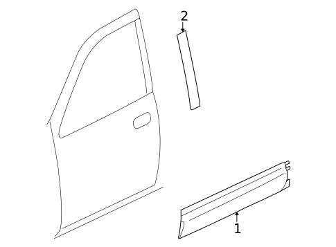 Exterior Trim - Front Door for 2006 Saab 9-7x #0