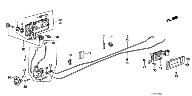 Door Locks (3D) 3DR for 1987 Honda Accord #0