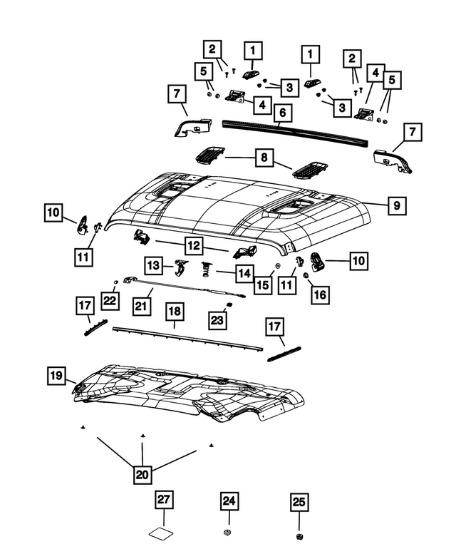 68598913AA - Body Sheet Metal Except Doors: Fender To Cowl Mucket, Left for Mopar Image