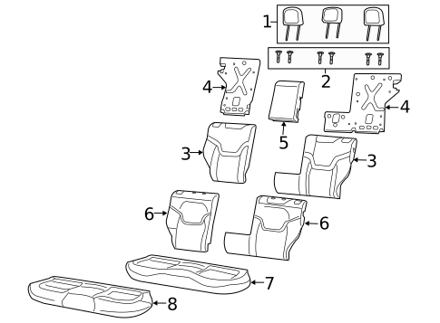 Rear Seat Components for 2015 Jeep Renegade #2