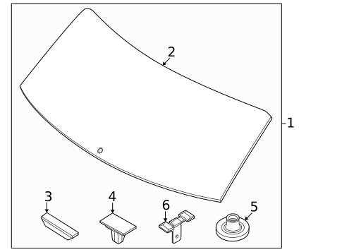 Glass - Lift Gate for 2023 Kia Niro #0