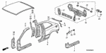 90147634003 - Body/Air Conditioning: BOLT, FENDER (6X18) for Honda Image