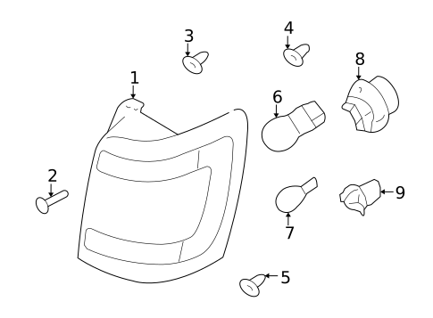 Bulbs - Chassis for 2009 Mercury Mariner #1
