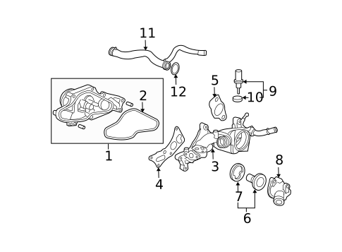 Water Pump for 2015 Honda Pilot #0