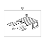 1PH98RJDAM - Mopar Accessories - Component Parts: Targa Top Panel, Right for Mopar Image