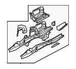 41009879540 - Body: Rear Rail Assembly for BMW: 430i, 430i xDrive, M4, M440i, M440i xDrive Image