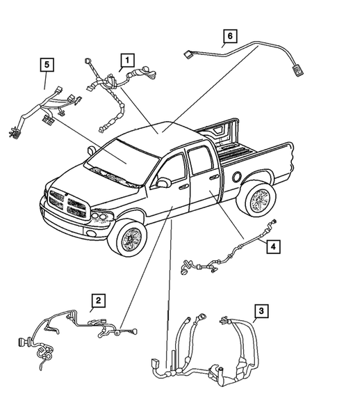 Wiring-Body & Accessories for 2007 Dodge Dakota #0