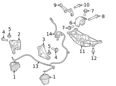 Engine & Trans Mounting for 2013 Jaguar XF #0
