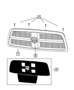 1VV19TZZAA - Exterior Ornamentation: Radiator Grille for Mopar Image