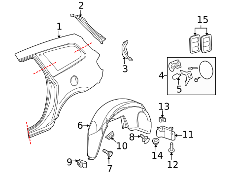 Quarter Panel & Components for 2009 Chevrolet Traverse #0
