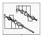 396001KD0B - Universals &amp; Rear Axle: Axle Assembly for Nissan: Juke Image