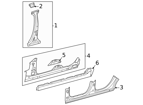 Center Pillar & Rocker for 2021 Mercedes-Benz S580 #0
