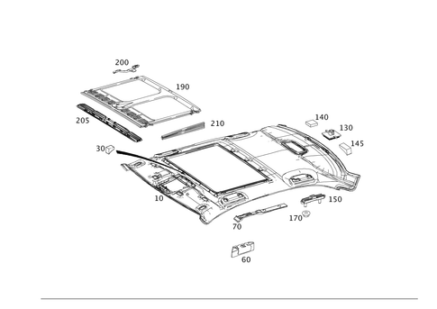 Roof Lining/Headlining for 2008 Mercedes-Benz C350 #0