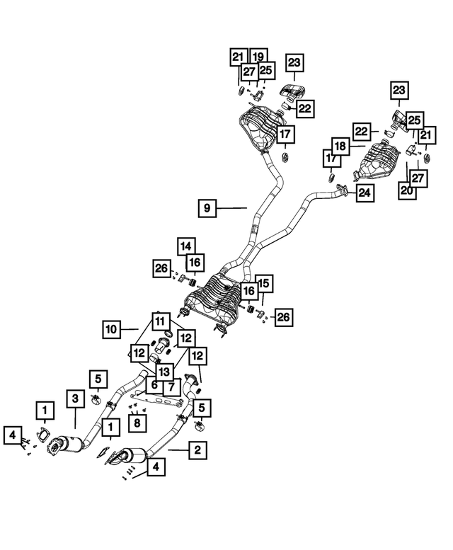 68084691AA - Exhaust: Exhaust Bracket And Isolator, Right for Mopar Image image